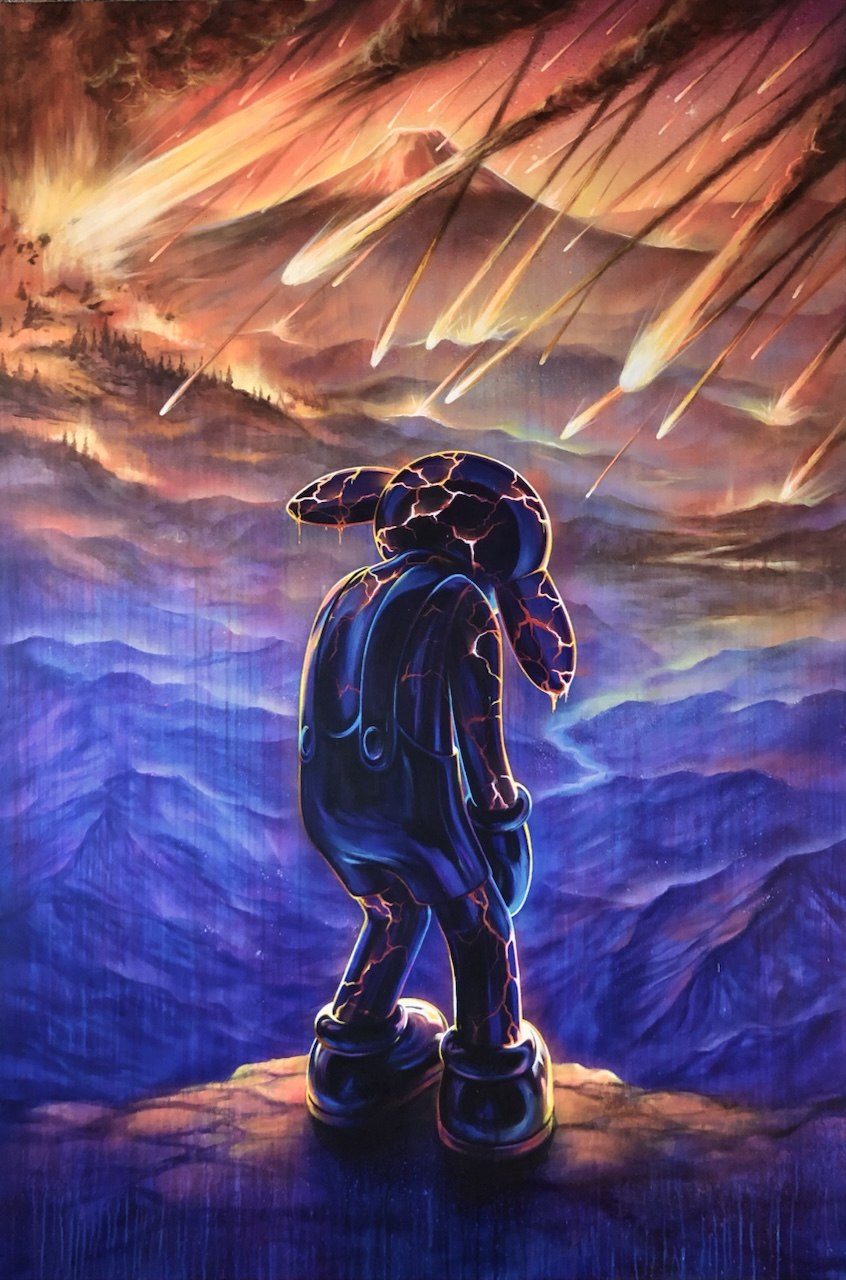 Companion, volcano, 2024, Oil on canvas, Evgeniy Lapchenko