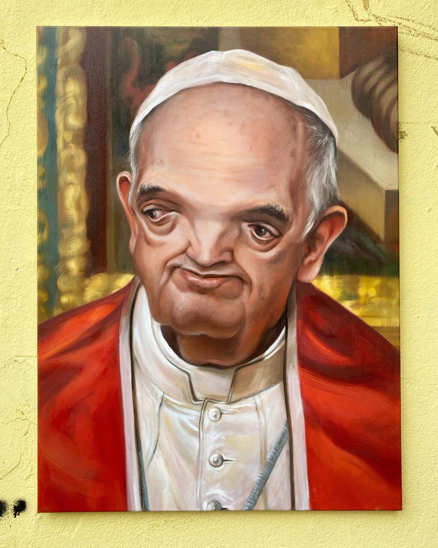 Portrait of a pontiff, 2024, Oil on canvas, Evgeniy Lapchenko