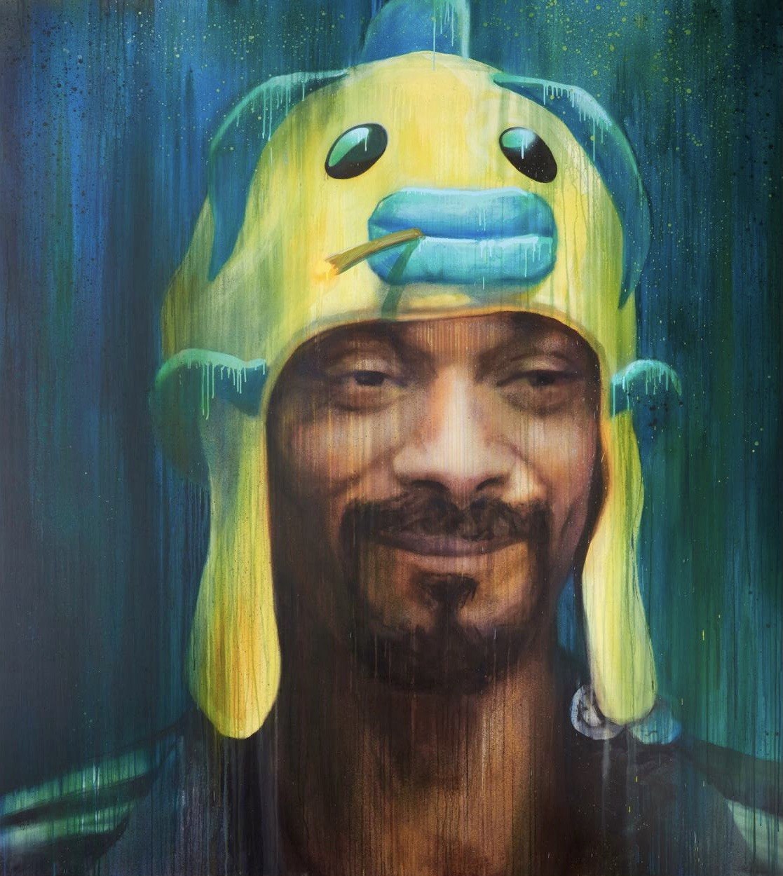 Yellow hood, smoke, 2024, Oil on canvas, Evgeniy Lapchenko